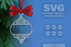 Pattern Arabesque Split Ornament Christmas Lasercut Product Image 1