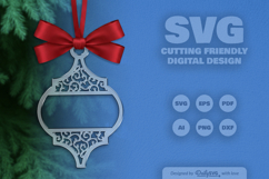 Pattern Arabesque Split Ornament Christmas Lasercut Product Image 1