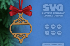 Pattern Arabesque Split Ornament Christmas Lasercut Product Image 2