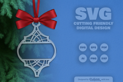 Pattern Arabesque Split Ornament Christmas Lasercut Product Image 1