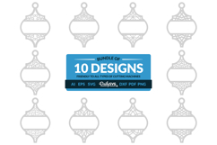 Pattern Arabesque Split Ornament Christmas Lasercut Product Image 1