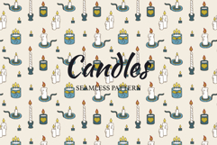 Cozy Hand-Drawn Candle Light Seamless Pattern Product Image 4