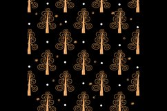 Pattern hand drawn christmas tree art design on black 03 Product Image 2