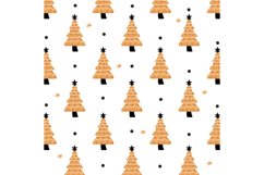 Pattern hand drawn christmas tree design 04 Product Image 1