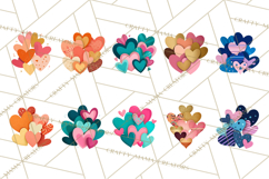 Valentine Hearts Clipart Glitter Heart PNG Patterned Graphic Product Image 9