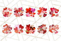 Valentine Hearts Clipart Glitter Heart PNG Patterned Graphic Product Image 7