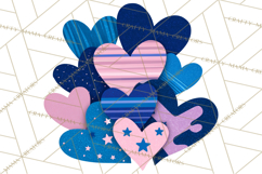 Valentine Hearts Clipart Glitter Heart PNG Patterned Graphic Product Image 5