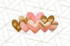 Valentine Hearts Clipart Glitter Heart PNG Patterned Graphic Product Image 5