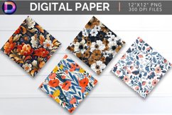Pattern of Floral Digital Paper Product Image 1