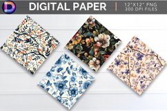 Pattern of Floral Digital Paper Product Image 1
