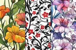 Pattern of Floral Digital Paper Bundle Product Image 3