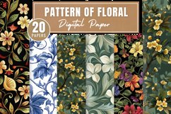 Pattern of Floral Digital Paper Bundle Product Image 1