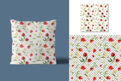 Seamless watercolor patterns of flowers and berries Product Image 3