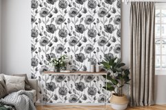 pattern poppies watercolor