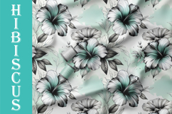 Hibiscus Seamless Patterns, Artistic Floral Surface Design Product Image 2