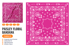 Paisley Floral Bandana Product Image 1