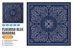 Paisley Blue Bandana Product Image 1