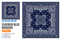 Paisley Blue Bandana Product Image 1