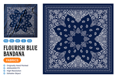 Paisley Blue Bandana Product Image 1
