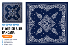 Paisley Blue Bandana Product Image 1