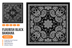 Paisley Black Bandana Product Image 1