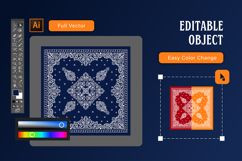 Paisley Blue Bandana Product Image 3