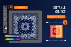 Paisley Blue Bandana Product Image 3