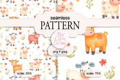 Seamless Pattern - Cows - Digital Paper Product Image 1