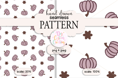 Pumpkin Circle Pattern - Seamless Pattern - Hand drawn Product Image 1