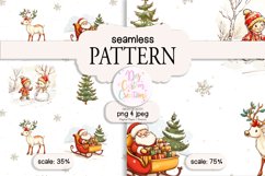 Vintage Christmas Seamless Pattern - Digital Paper Product Image 1