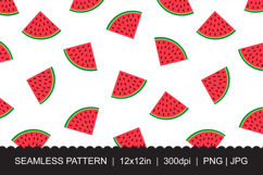 Seamless Watermelon Pattern - Fruit Print Surface Design Product Image 1