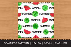Seamless Watermelon Pattern - Fruit Print Surface Design Product Image 2