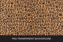 Black Alphabet Seamless Pattern PNG JPG Product Image 2