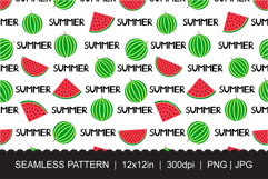 Seamless Watermelon Pattern - Fruit Print Surface Design Product Image 1