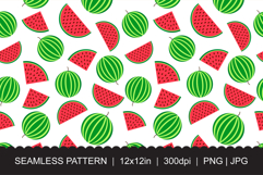 Seamless Watermelon Pattern - Fruit Print Surface Design Product Image 1