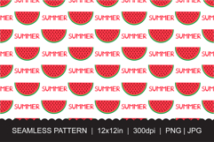 Seamless Watermelon Pattern - Fruit Print Surface Design Product Image 1