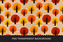 Autumn Trees Seamless Pattern PNG JPG Product Image 2
