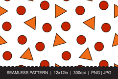 Geometric Circle Triangle Pattern PNG JPG Product Image 1