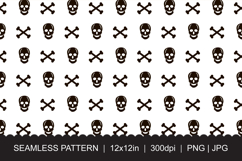 Seamless Skull and Crossbones Pattern Product Image 1