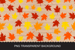 Autumn Maple Leaves Seamless Pattern PNG JPG Product Image 2