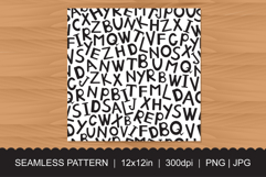 Black Alphabet Seamless Pattern PNG JPG Product Image 3