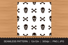 Seamless Skull and Crossbones Pattern Product Image 3