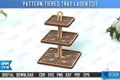 Pattern Tiered Tray | Round Stand | Dessert Tiered Tray |CNC Product Image 1