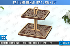 Pattern Tiered Tray | Round Stand | Dessert Tiered Tray |CNC Product Image 1