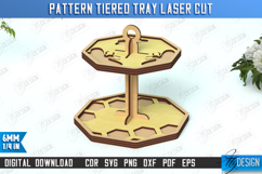 Pattern Tiered Tray Laser Cut Bundle, Wooden Cupcakes Stand Product Image 7