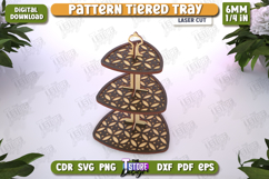 Pattern Tiered Tray Laser Cut | Dessert Tiered Tray | CNC Product Image 1