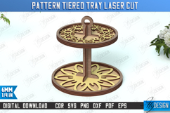 Pattern Tiered Tray | Round Stand | Dessert Tiered Tray |CNC Product Image 1