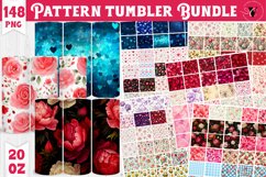 Tumbler bundle | Flowers and hearts pattern Product Image 1