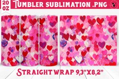 Gingham Tumbler | Paint stroke | Hearts Product Image 1