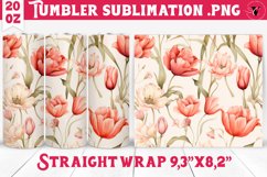 Spring Tumbler | Tulips and carnations | Cottagecore Product Image 1